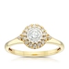 Thumbnail Image 1 of 9ct Yellow Gold 0.33ct Diamond Illusion Halo Solitaire Ring