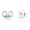 Thumbnail Image 2 of Sterling Silver 0.10ct Diamond Heart Stud Earrings