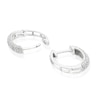 Thumbnail Image 2 of Sterling Silver 0.10ct Diamond Dome Hoop Earrings
