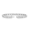 Thumbnail Image 4 of Sterling Silver 0.12ct Diamond Illusion Set Tennis Bracelet
