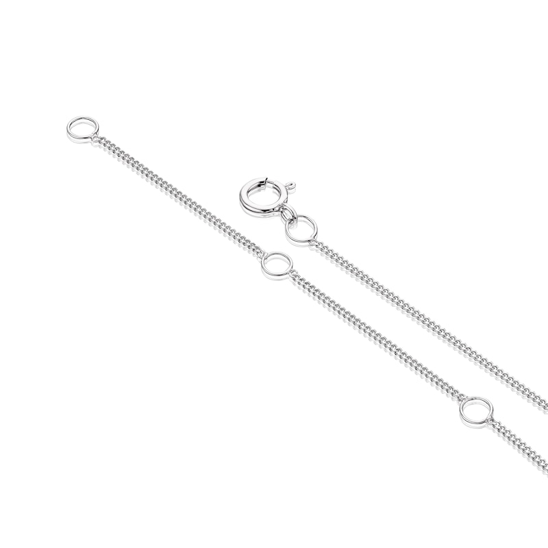 Main Image 3 of 9ct White Gold 0.20ct Diamond Cushion Illusion Set Necklace & Earrings Set