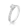 Thumbnail Image 2 of The Forever Diamond Platinum 1ct Diamond Solitaire Shoulder Detail Ring