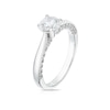 Thumbnail Image 2 of The Forever Diamond Platinum 1ct Diamond Solitaire Hidden Accent Ring