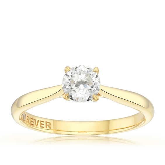 Engagement Ring The Forever Diamond 18ct Yellow Gold Solitai
