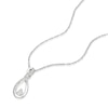 Thumbnail Image 2 of Sterling Silver Diamond Droplet Pendant Necklace