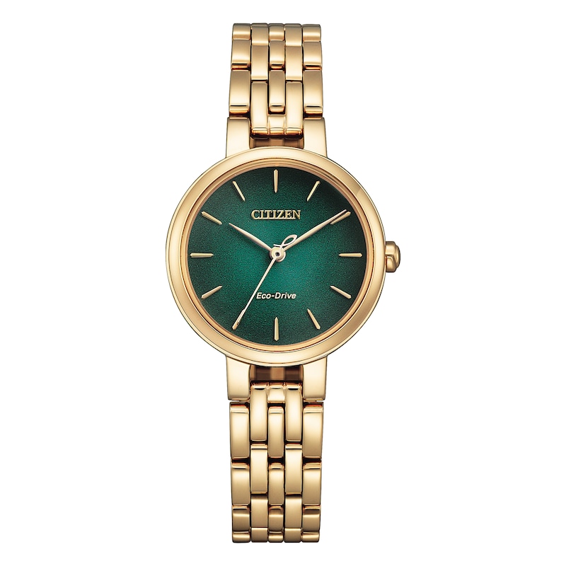 Main Image 1 of Citizen Eco-Drive L Collection Ladies' Green Dial Rose Tone Watch