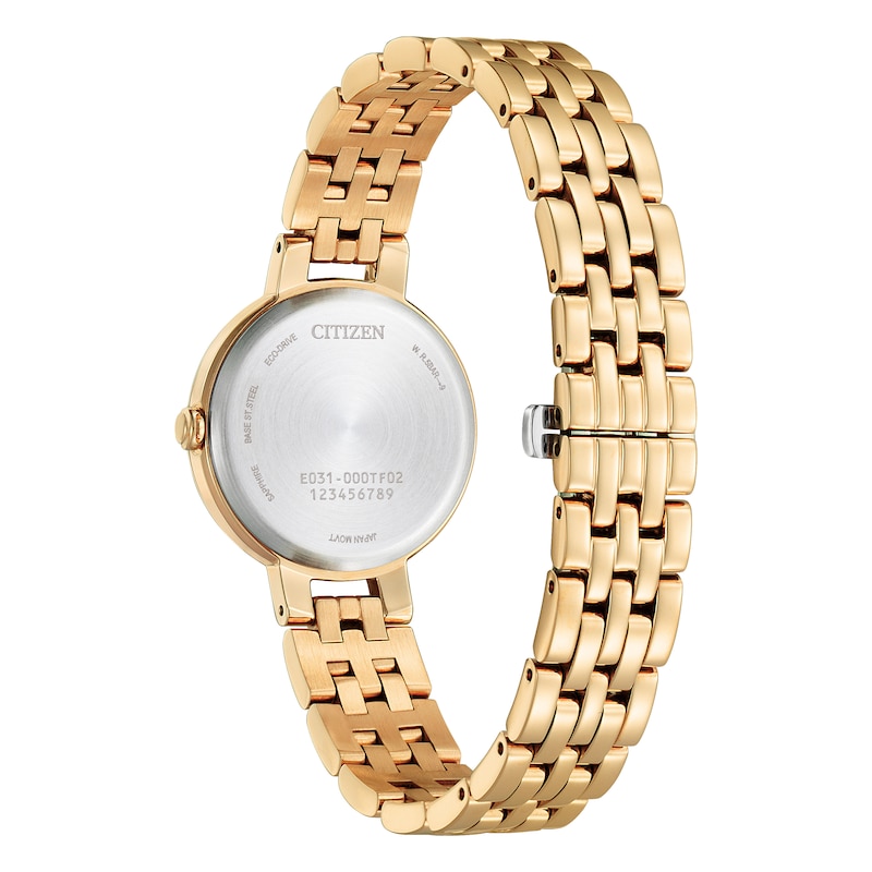 Main Image 3 of Citizen Eco-Drive L Collection Ladies' Green Dial Rose Tone Watch