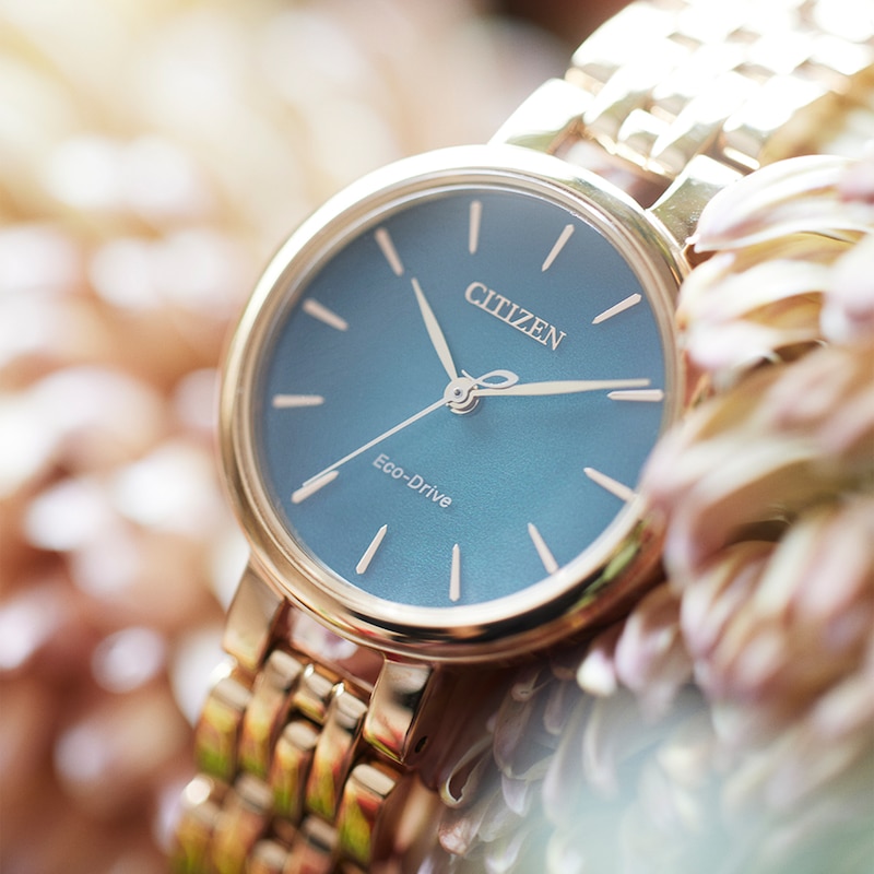 Main Image 4 of Citizen Eco-Drive L Collection Ladies' Green Dial Rose Tone Watch