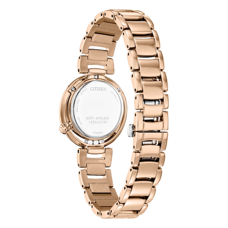 Main Image 3 of Citizen  Eco-Drive L Arcly Ladies' Green Mother Of Pearl Dial Rose Gold Tone Bracelet Watch