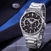 Thumbnail Image 4 of Citizen Men's Black Chronograph Dial Stainless Steel Bracelet Watch