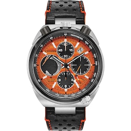 Citizen Eco-Drive Ltd Ed Bullhead Men's Orange Dial Multi Strap Watch