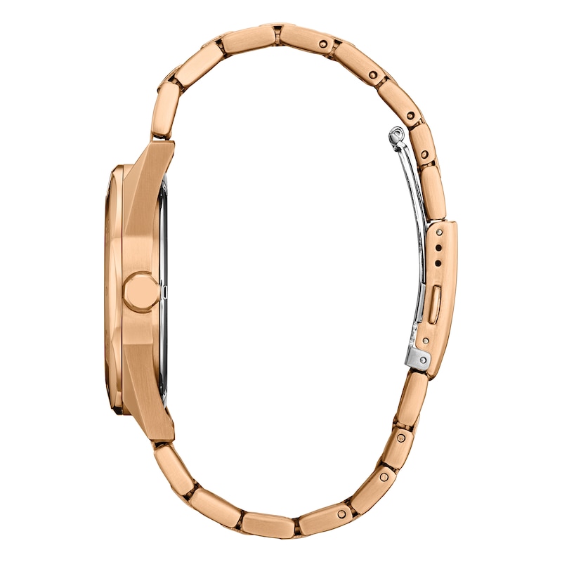 Main Image 2 of Citizen Eco-Drive Men's Green Dial Rose Gold Tone Bracelet Watch