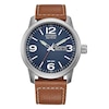 Thumbnail Image 1 of Citizen Eco-Drive Men's Blue Dial Brown Leather Strap Watch