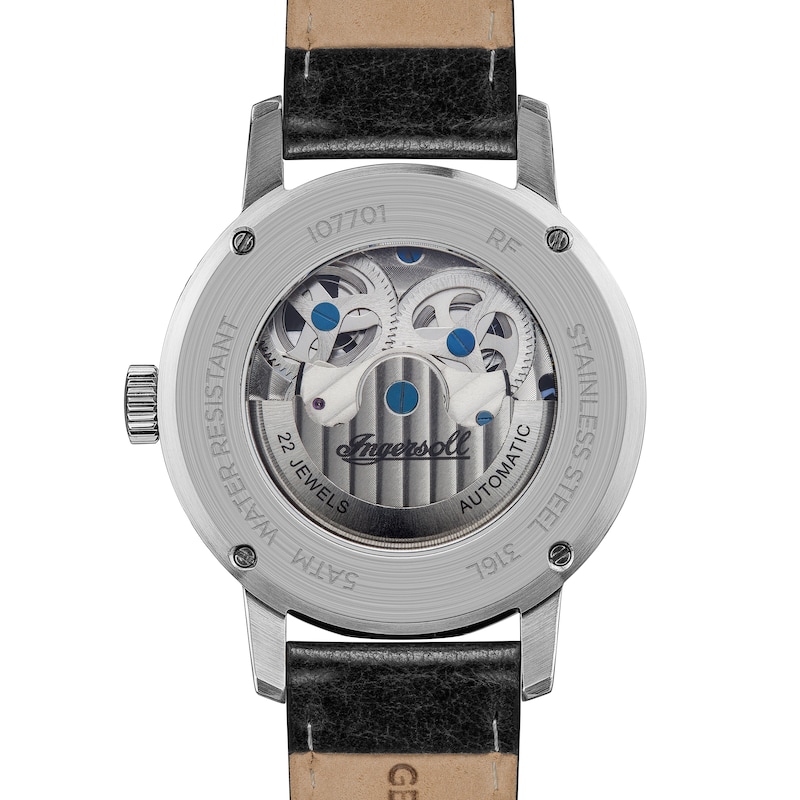 Main Image 3 of Ingersoll 1892 The Jazz Men's Automatic Black Leather Strap Watch