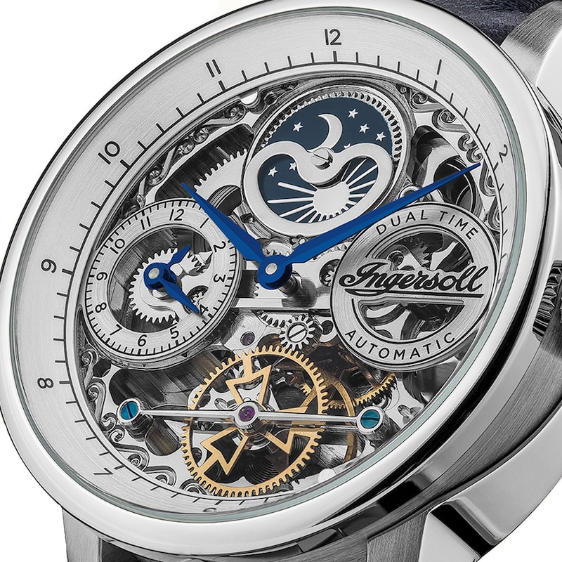 Main Image 3 of Ingersoll 1892 The Jazz Men's Automatic Blue Leather Strap Watch