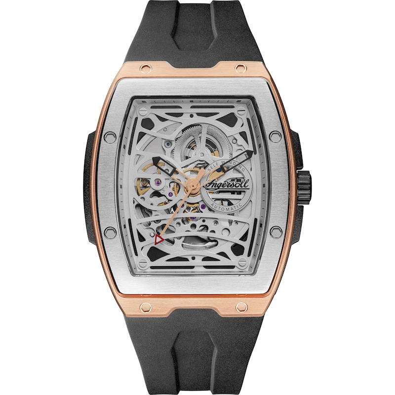 Main Image 1 of Ingersoll 1892 The Challenger Men's Automatic Black PU Rubber Strap Watch