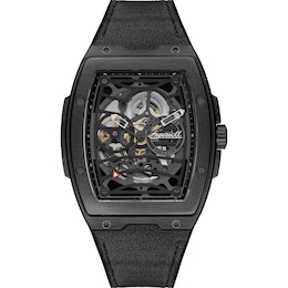 Ingersoll 1892 The Challenger Men's Automatic Black PU/Alcantara Strap Watch