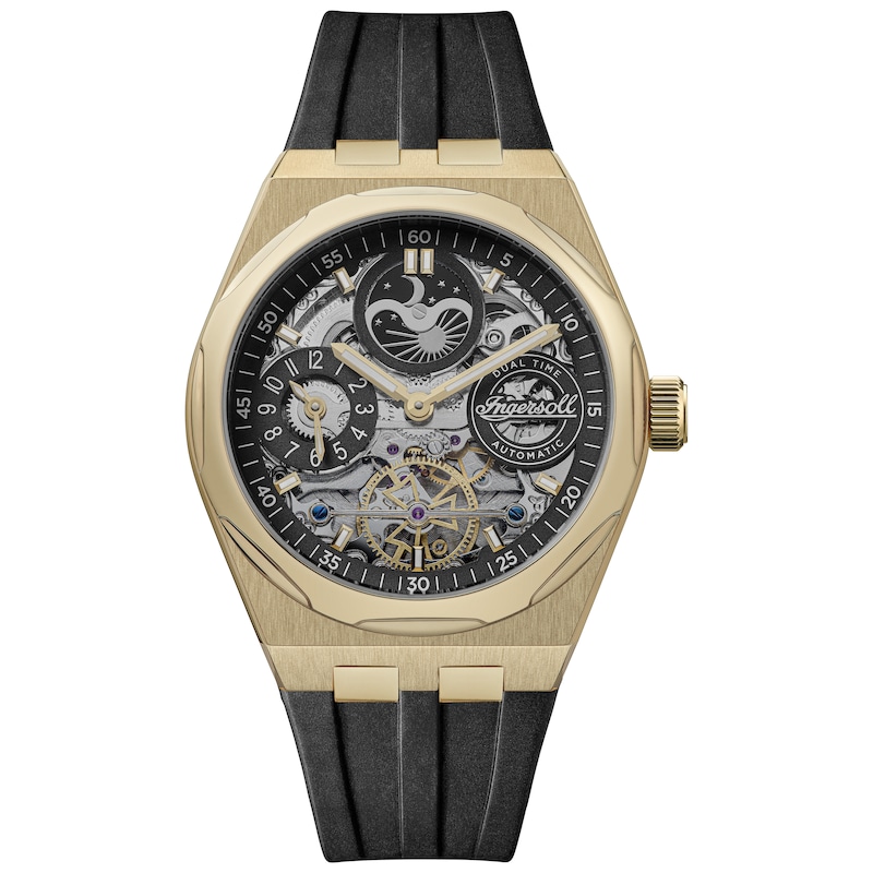 Main Image 1 of Ingersoll 1892 The Broadway Men's Automatic Black Skeleton Dial Strap Watch