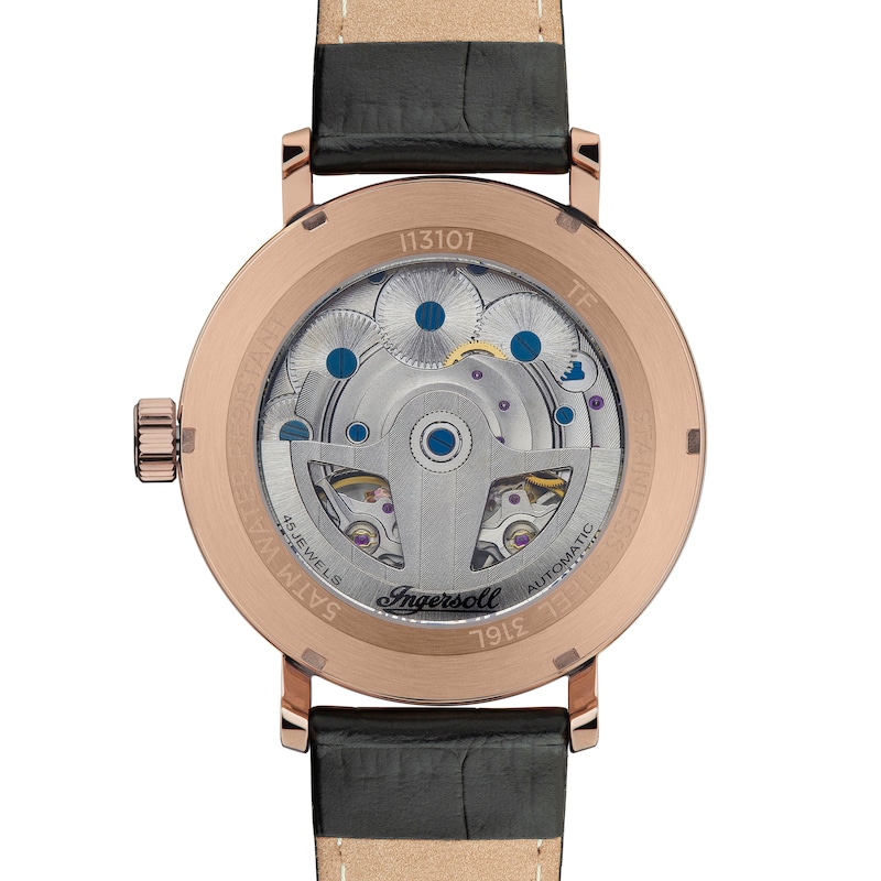 Main Image 4 of Ingersoll 1892 The Tennessee Men's Automatic Black Leather Strap Watch