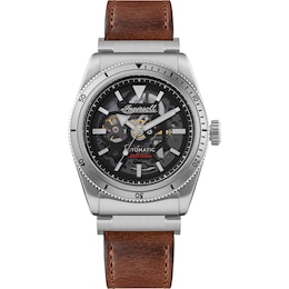 Ingersoll 1892 The Scovill Men's Automatic Brown Leather Strap Watch