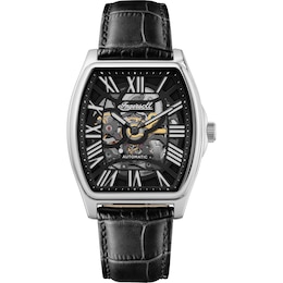 Ingersoll 1892 The California Men's Automatic Black Leather Strap Watch
