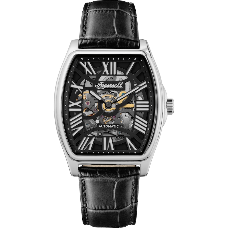 Main Image 1 of Ingersoll 1892 The California Men's Automatic Black Leather Strap Watch