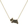 Thumbnail Image 1 of Radley 18ct Gold Plated Sterling Silver Black Stone Set Jumping Dog Pendant Necklace