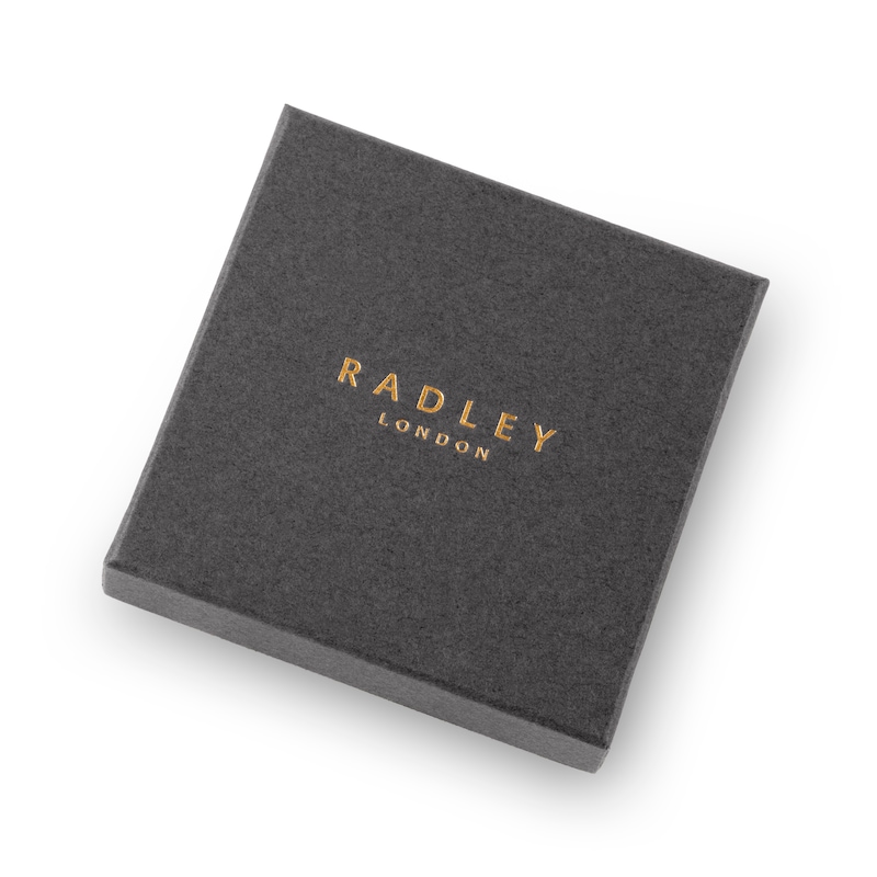 Main Image 5 of Radley 18ct Gold Plated Sterling Silver Black Stone Set Jumping Dog Pendant Necklace