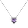 Thumbnail Image 1 of Radley Sterling Silver Purple Cubic Zirconia Heart Necklace