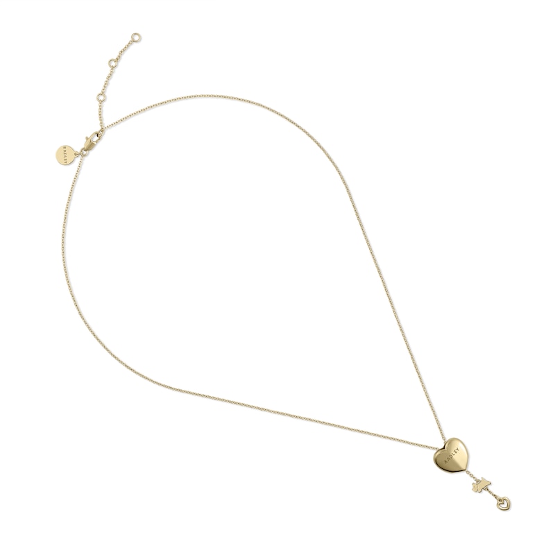 Main Image 2 of Radley 18ct Gold Plated Heart Lariat Adjustable Necklace