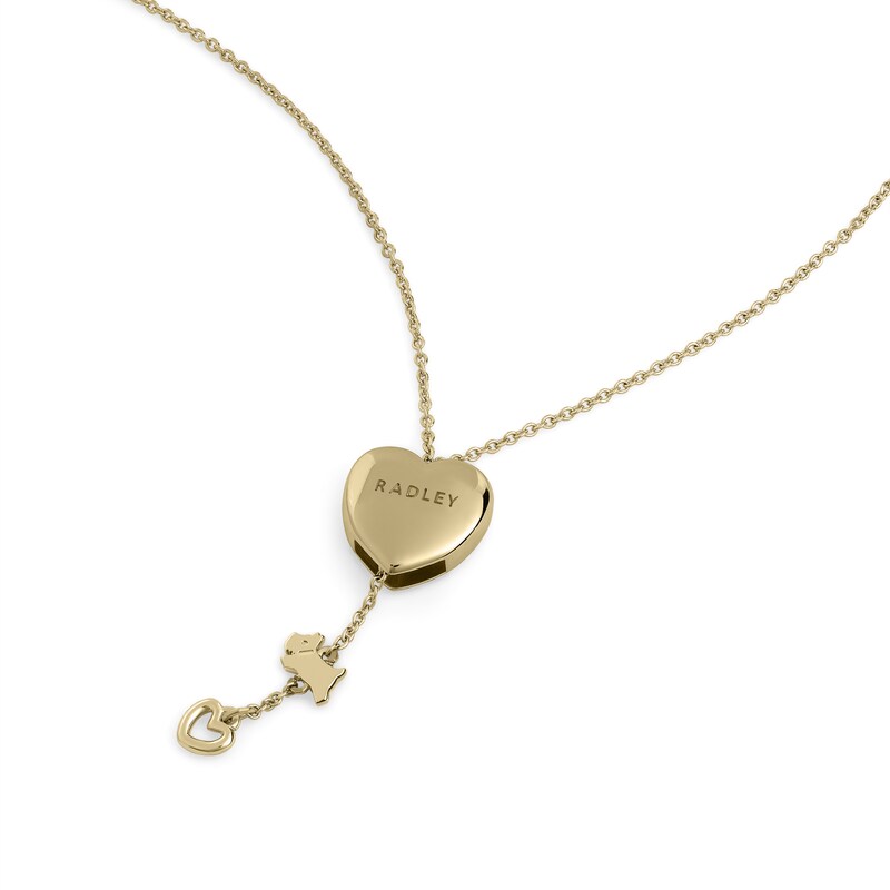 Main Image 3 of Radley 18ct Gold Plated Heart Lariat Adjustable Necklace
