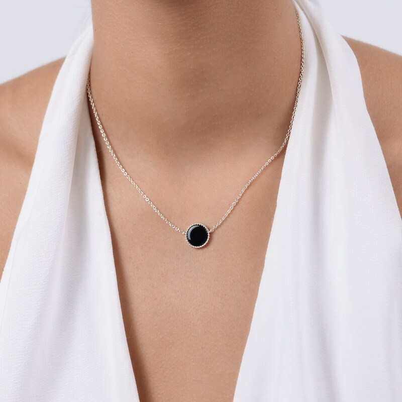 Main Image 4 of Radley 18ct Gold Plated Black Onyx Pendant Necklace