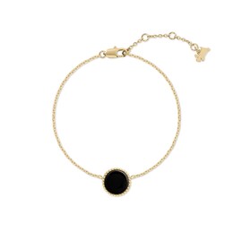 Radley 18ct Gold Plated Black Onyx Charm Bracelet