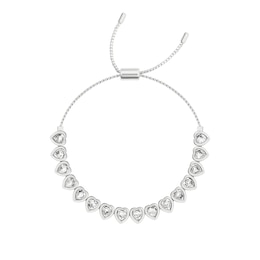 Radley Silver Tone Heart Stone Set Bolo Bracelet