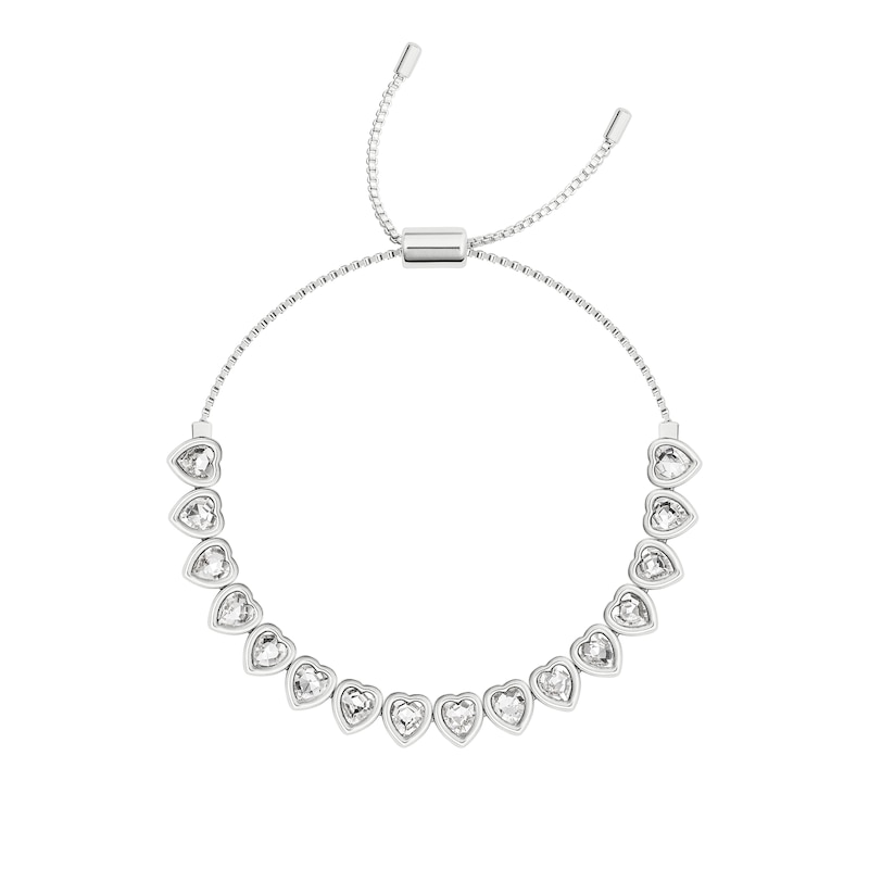Main Image 1 of Radley Silver Tone Heart Stone Set Bolo Bracelet