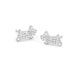 Radley Sterling Silver Stone Set Jumping Dog Earrings