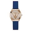 Thumbnail Image 1 of Guess Ladies' Rose Gold Tone Stone Set Blue Silicone Strap Watch