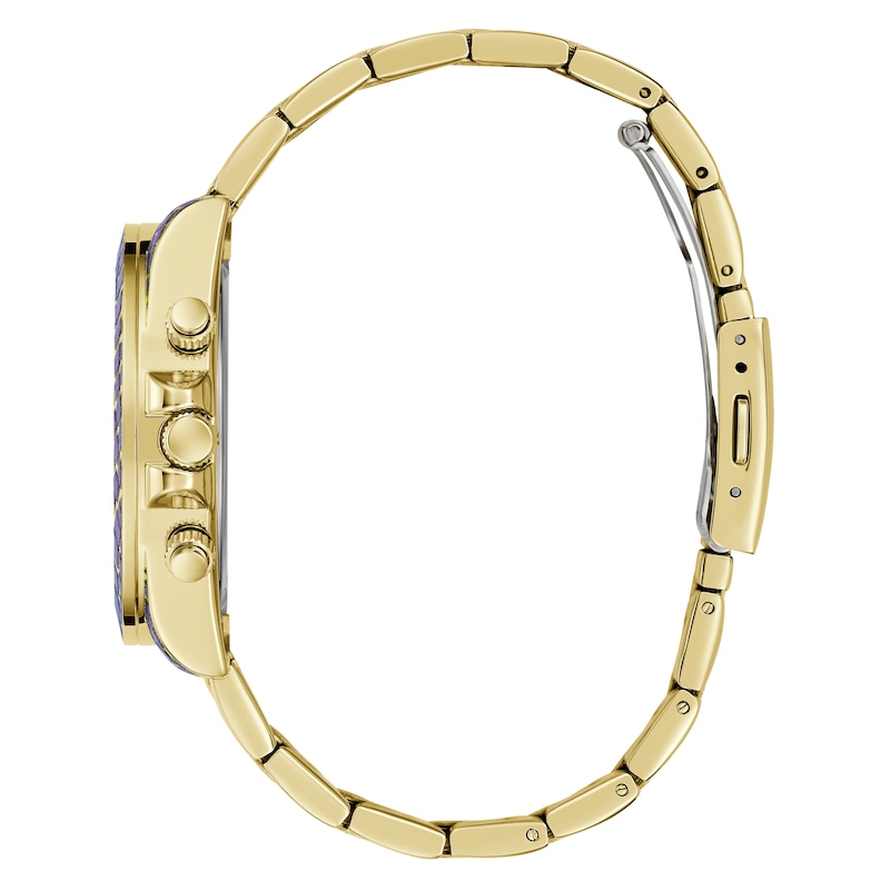 Main Image 2 of Guess Ladies' Stone Set Purple Snake Effect Bracelet Watch