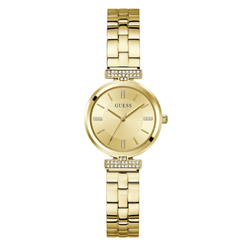 Main Image 1 of Guess Ladies' Stone Set Detail Gold Tone Bracelet Watch