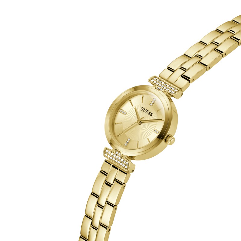 Main Image 4 of Guess Ladies' Stone Set Detail Gold Tone Bracelet Watch