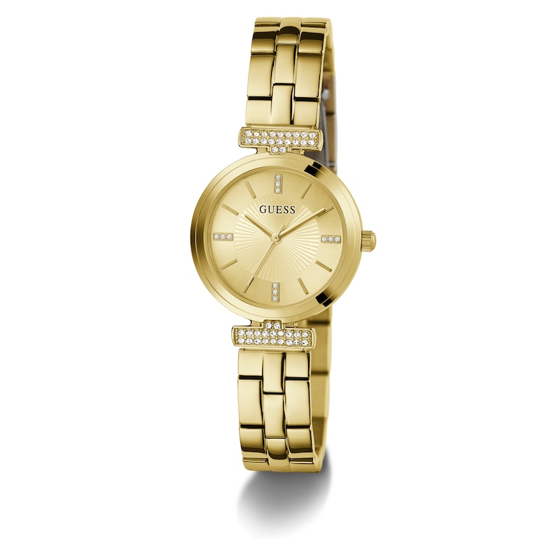Main Image 5 of Guess Ladies' Stone Set Detail Gold Tone Bracelet Watch