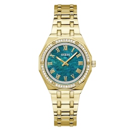 Guess Ladies' Turquoise Mother Of Pearl Dial Bracelet Watch