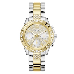 Guess Ladies' Stone Set Detail Two Tone Bracelet Watch