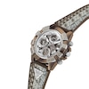 Thumbnail Image 4 of Guess 40th Edition Ladies' Brown Tone Stone Set Fabric Backed Silicone Strap Watch