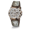 Thumbnail Image 5 of Guess 40th Edition Ladies' Brown Tone Stone Set Fabric Backed Silicone Strap Watch