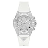 Thumbnail Image 1 of Guess 40th Edition Ladies' Stainless Steel Stone Set Fabric Backed Silicone Strap Watch