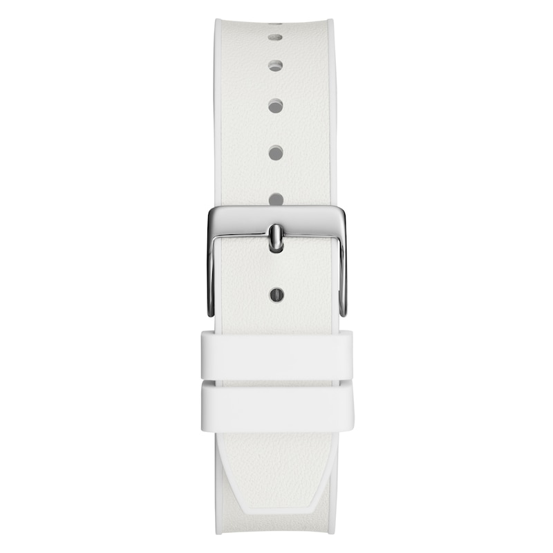 Main Image 3 of Guess 40th Edition Ladies' Stainless Steel Stone Set Fabric Backed Silicone Strap Watch