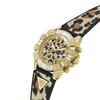 Thumbnail Image 4 of Guess 40th Edition Ladies' Gold Tone Stone Set Leopard Print Silicone Strap Watch