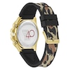 Thumbnail Image 6 of Guess 40th Edition Ladies' Gold Tone Stone Set Leopard Print Silicone Strap Watch