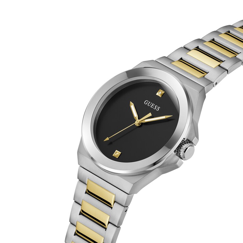 Main Image 4 of Guess Ladies' Two Tone Black Stone Dial Bracelet Watch